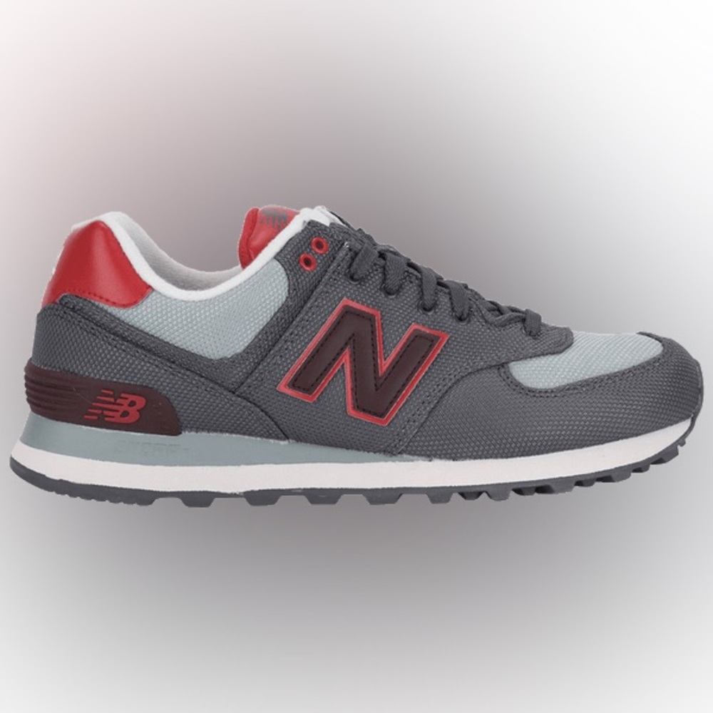 New Balance 574 Winter Harbour and Crimson Sneakers - size 7